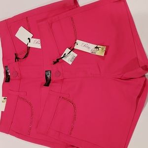 NWT 2 Pair Of Women's Size 11 Pinky Boo Pink Embellished Jean Shorts 💥💥